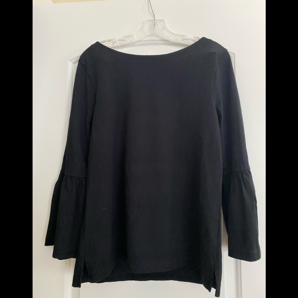 JCrew black shirt with bell sleeves size Large